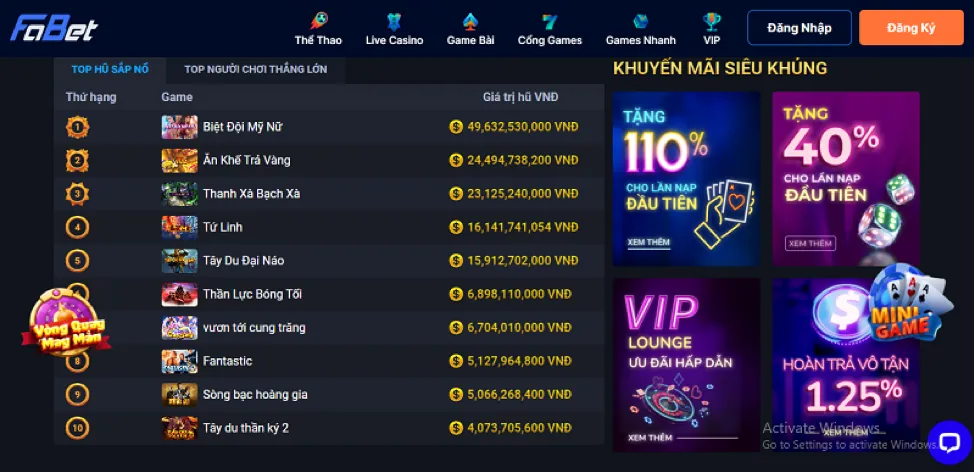 Thể thao điện tử và Live Casino fb68link